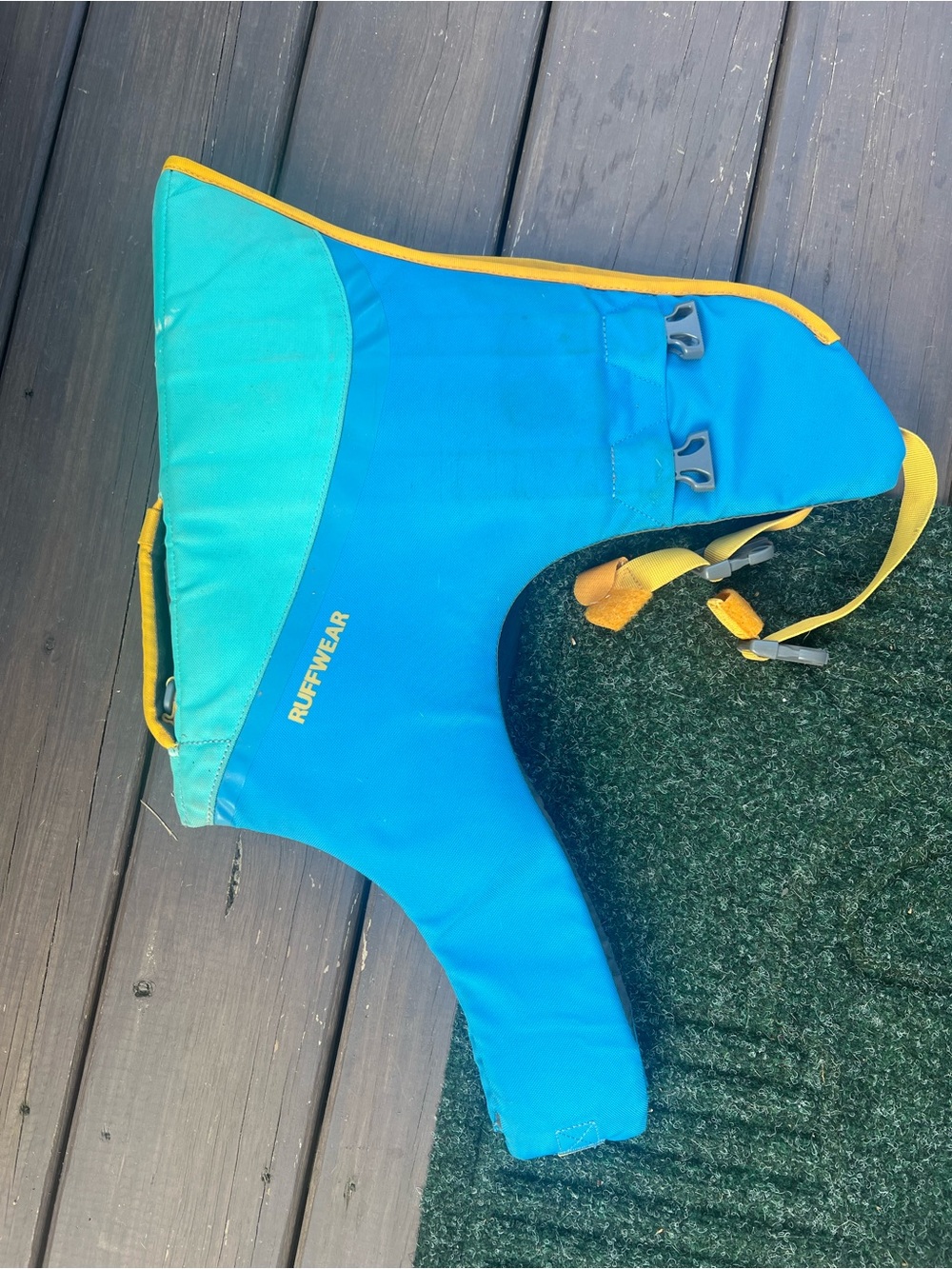 Ruffwear Dog Swim Floatation Vest - Blue & Yellow